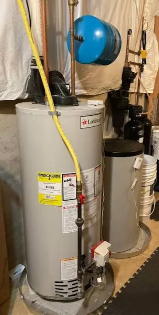 Gas supply line being upsized for a tankless water heater installation in a Harrisburg PA home